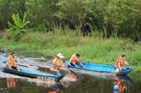 Rộn ràng bơi xuồng ba lá, đi cầu khỉ giữa rừng nguyên sinh Cà Mau