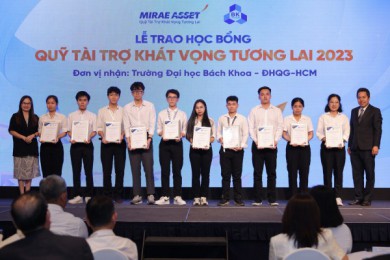Tập đoàn Mirae Asset trao tặng học bổng trị giá hơn 4 tỉ đồng cho sinh viên