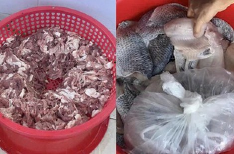 Thịt cá bốc mùi, chảo dầu 'đen kịt' trong bếp ăn trường học