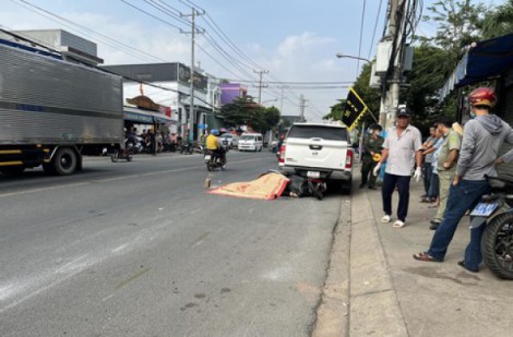 Xe container cán người đi xe máy tử vong rồi chạy khỏi hiện trường