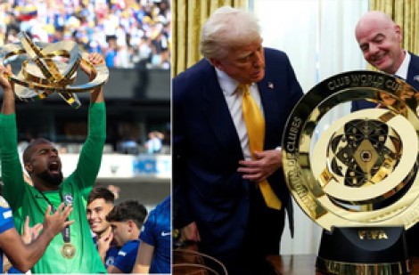 ”Độc lạ” Club World Cup: Tổng thống Trump giữ cúp xịn, đội vô địch Chelsea chỉ nhận bản sao