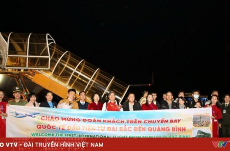 Đón đoàn khách quốc tế đầu tiên từ Đài Loan (Trung Quốc) đến Quảng Bình